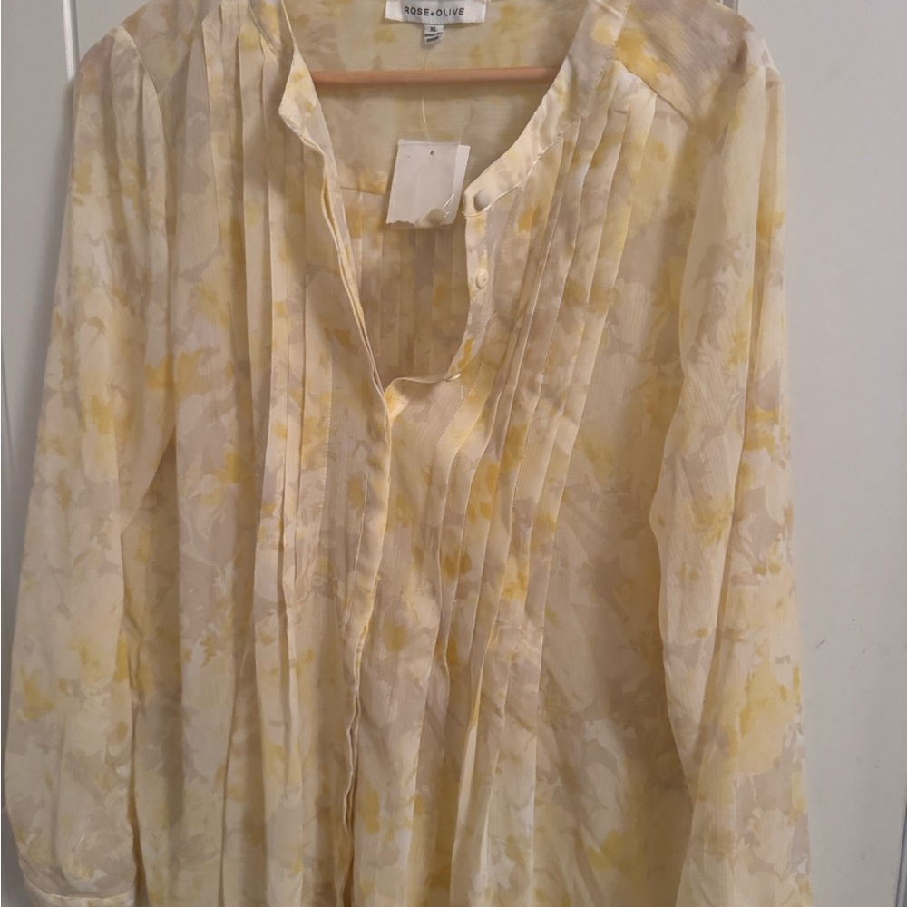 Women's Yellow Floral Top